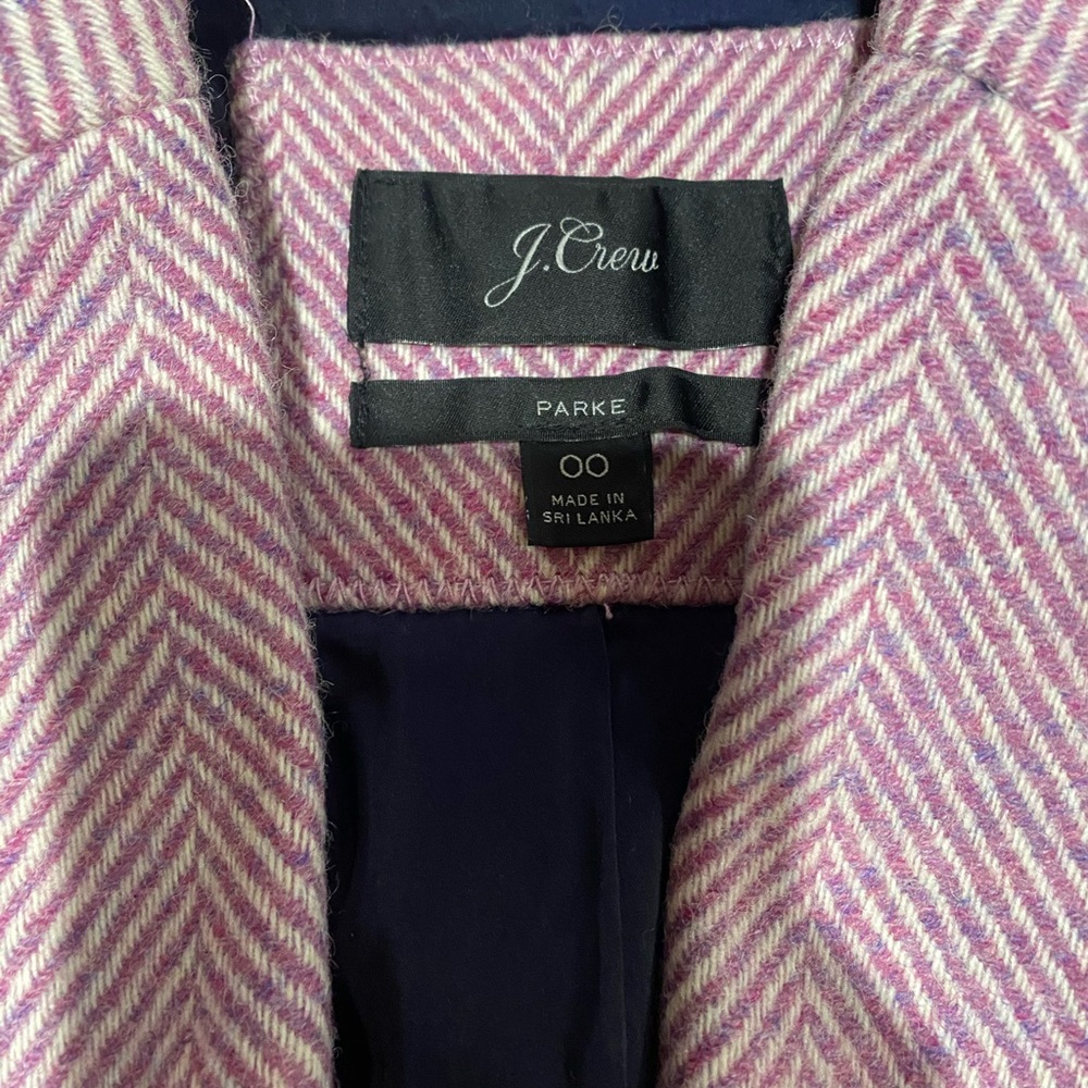 J. Crew Parke Women's Pink/Purple Herringbone Blazer